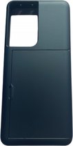 Samsung S21 Ultra pashouder hoesje - pasjes - Telehoesje - slide armor - Android - Samsung - Opberging - Creditcard - 2 in 1 - In 7 kleuren - Zwart - Donker blauw - Donker groen -