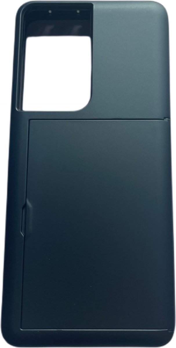 Samsung S21 Ultra pashouder hoesje - pasjes - Telehoesje - slide armor - Android - Samsung - Opberging - Creditcard - 2 in 1 - In 7 kleuren - Zwart - Donker blauw - Donker groen - Grijs - Goud - Rood - Zilver
