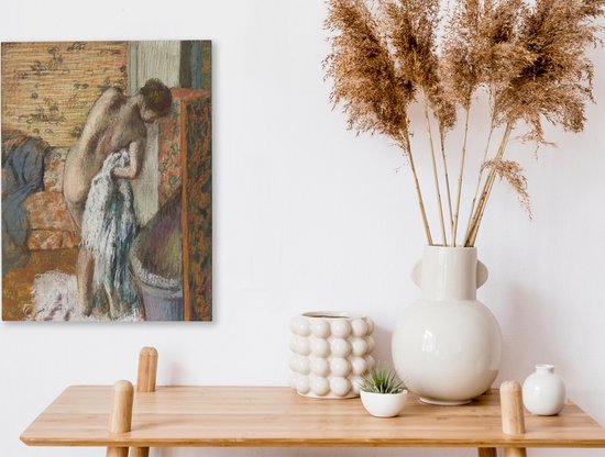 Tableau sur toile Après le bain - peinture d' Edgar Degas - 30x40 cm - Décoration murale