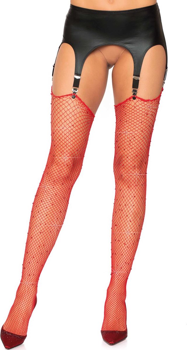 Rhinestone fishnet stockings