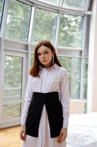 Blousejurk met extra riem-tuniek - blouse voor dames - elegante blousejurk