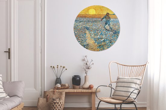 Wall Circle - Wall Circle - Le Semeur - Peinture de Vincent van Gogh - Aluminium - Dibond - ⌀ 90 cm - Intérieur et Extérieur