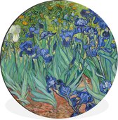 WallCircle - Wandcirkel - Muurcirkel - De Irissen - Schilderij van Vincent van Gogh - Aluminium - Dibond - ⌀ 30 cm - Binnen en Buiten