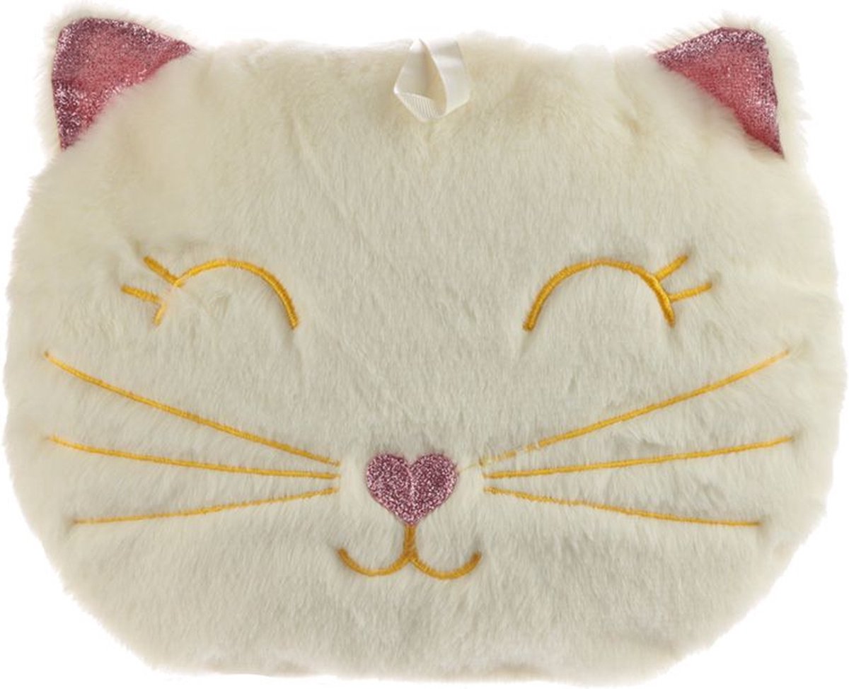 Goedkoopste kruik Feline Fine Kat warmwaterkruik met afneembare hoes - 27 x 21 cm - 400 ml - klein formaat