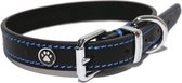 Luxury Leather Halsband Hond Leer Luxe Zwart - 3.8X46-56 CM