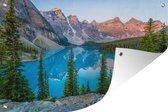 Muurdecoratie Moraine Lake, Rocky Mountains in Canada - 180x120 cm - Tuinposter - Tuindoek - Buitenposter