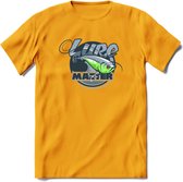 Vissen T-Shirt | Grappig Verjaardag Vis Hobby Cadeau Shirt | Dames - Heren - Unisex | Tshirt Hengelsport Kleding Kado - Geel - M