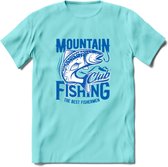 Fishing - Vissen T-Shirt | Grappig Verjaardag Vis Hobby Cadeau Shirt | Dames - Heren - Unisex | Tshirt Hengelsport Kleding Kado - Licht Blauw - M