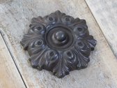 Rozet, antiek deurbeslag, van ijzer, 8cm