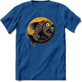 Vissen T-Shirt | Grappig Verjaardag Vis Hobby Cadeau Shirt | Dames - Heren - Unisex | Tshirt Hengelsport Kleding Kado - Donker Blauw - M