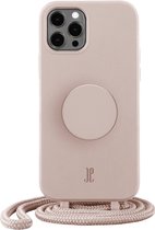 Just Elegance x PopSockets Telefoonhoesje met telefoonbutton [telefoon accessoires] voor Apple iPhone 12/12 Pro - Roze