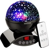 Sterrenlamp, projector zwart - Sterrenhemel, Night light projector voor Kinderen met TIMER functie!