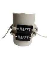 Couple bracelets 2 stuks | HAPPY | Mix kleur | relatie of vriendschap Kado | armbandenset