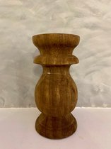 Kandelaar hout S - Bruin - 15x9 cm - By Mooss - 1192