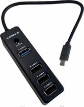 Xssive - USB HUB TO USB-C - plug and play XSS-HUB3 - 4 in 1 - 4K HD