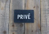 Bordje 'privé' - van leisteen