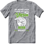 Val Me Niet Lastig Tijdens Het Vissen T-Shirt | Groen | Grappig Verjaardag Vis Hobby Cadeau Shirt | Dames - Heren - Unisex | Tshirt Hengelsport Kleding Kado - Donker Grijs - Gemale