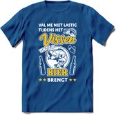 Val Me Niet Lastig Tijdens Het Vissen T-Shirt | Geel | Grappig Verjaardag Vis Hobby Cadeau Shirt | Dames - Heren - Unisex | Tshirt Hengelsport Kleding Kado - Donker Blauw - 3XL