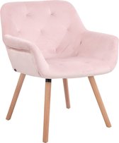 Bezoekers - Vergaderstoel Albertslund Velvet NE, Roze