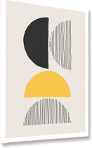 Akoestische panelen - Geluidsisolatie - Akoestische wandpanelen - Akoestisch schilderij AcousticBudget® - paneel in moderne hipster stijl - design 63 - 60x40 - Wanddecoratie - woon