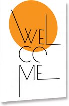 Akoestische panelen - Geluidsisolatie - Akoestische wandpanelen - Akoestisch schilderij AcousticBudget® - paneel met 'Welcome home' - design 114 - 50x70 - Wanddecoratie - woonkamer