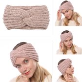 Hairpin.nu-haarband winter dames – haarband roze - bandana dames – hoofdband winter-haarband dames
