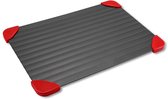 Sokany® Ontdooiplaat - Ontdooimat - Ontdooiplankje - Snijplank - Vlees, Groente & Vis - Antislip - Aluminium - 29.5x20.5 - Zwart