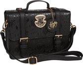 Kleine zwarte en gouden tas met het wapenschild HOGWARTS van Harry Potter