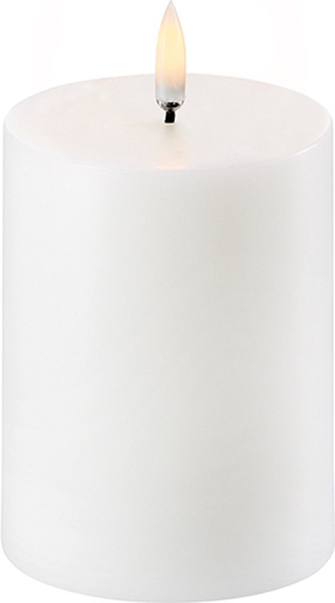 Uyuni Led Rustieke kaars Wit - Recht - 7,8 CM x 10CM