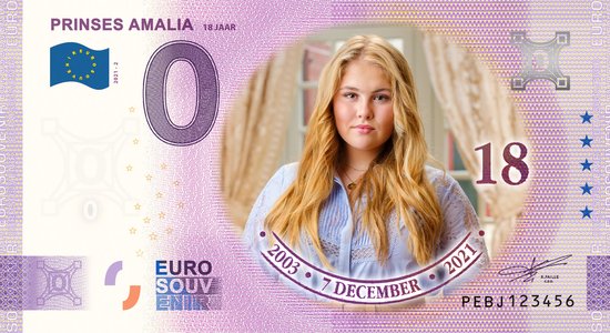 Afbeelding van het spel 0 Euro biljet 2021 - Prinses Amalia 18 jaar KLEUR