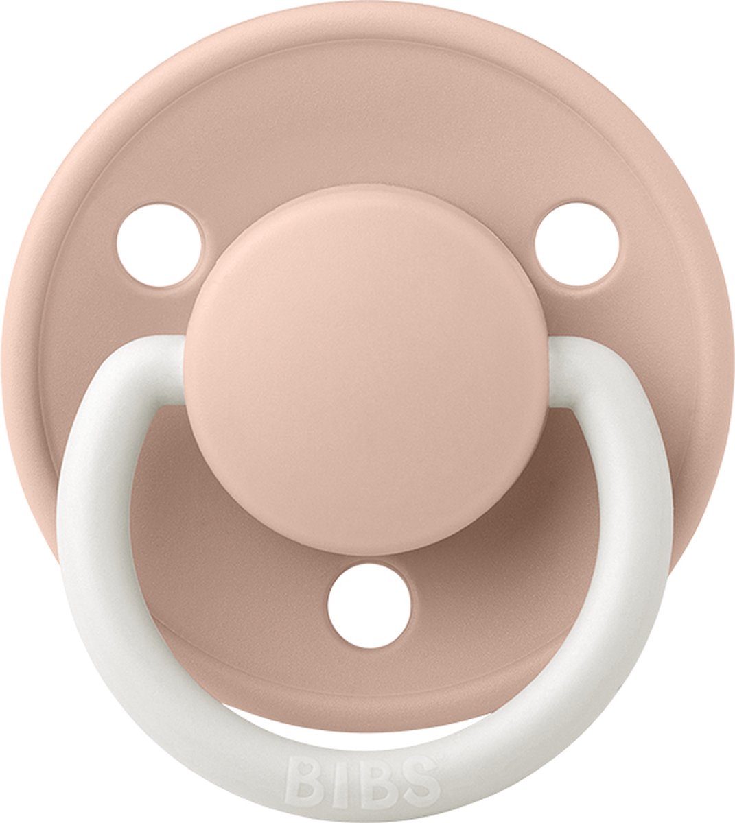 Goedkoopste Bibs De Lux Glow In The Dark Blush Silicone Fopspeen 1010256C