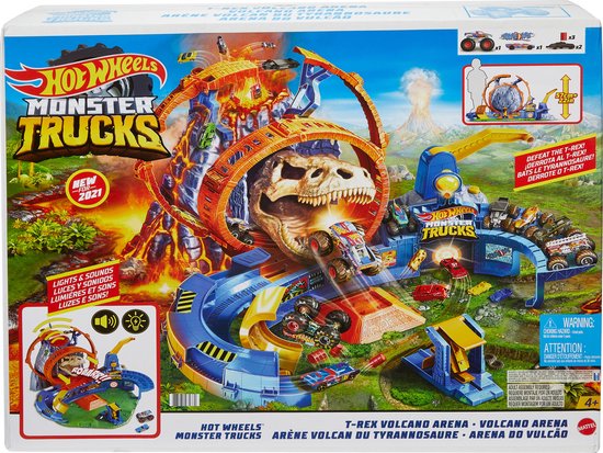 Foto: Hot wheels monster trucks track arene volcano crash circuit speelgoedauto leeftijd 4