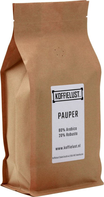 Koffielust - Pauper - 250gr / 0,25KG - Koffiebonen - Specialty koffie - Vers Gebrand - Hele Bonen - Arabica - Robusta - Melange