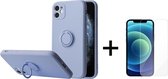 Coque arrière Apple iPhone 13 Pro Max | Étui pour téléphone | Porte- Ring | Lilas + 1x Protecteur d'écran