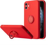 Apple iPhone 13 Pro Max Back Cover | Telefoonhoesje | Ring Houder | Rood