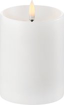 Uyuni Led Rustieke kaars Wit- 10CM - Cilinderkaars LED - Nordic White - 7,8 x 10 cm