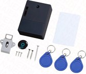 Zelly® Onzichtbaar Kastslot Sensor Systeem - Kast & Lade Beveiliging - Ladeslot - Slot Werkt Met Kaart - Elektronische Sloten - Zwart