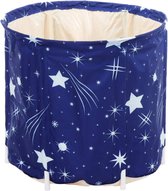 Zitbad | 1 persoon | Opvouwbaar | Voor Volwassenen | 70 cm | Rond | Blauw | Draagbaar | Plastic | Ligbad | Bath Bucket