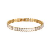 Zirkonia Full Cube Design Armband - Minimalistisch - 14k Verguld - Dottillove