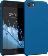 kwmobile telefoonhoesje geschikt voor Apple iPhone SE (2022) / iPhone SE (2020) / iPhone 8 / iPhone 7 - Hoesje met siliconen coating - Smartphone case in rifblauw