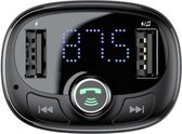 Baseus Bluetooth FM Transmitter - Autolader - Bluetooth Carkit - Handsfree - Muziek Streamen - Bluetooth 5.0 en USB 3.0 Quick Charge - Handsfree Bellen - Extra Grote Microfoon - Ex