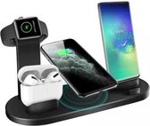 6-in-1 Draadloze Oplader iPhone - iWatch - Airpods & Pro - Galaxy Buds - Draadloos Qi Station Telefoon GSM Lader - Samsung - Android