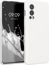 kwmobile telefoonhoesje voor OnePlus Nord 2 5G - Hoesje met siliconen coating - Smartphone case in wit