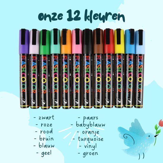 Acryl stiften 6mm stiften verfstiften acrylverf happy stones tekenset