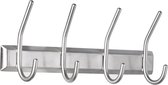 Alco AL-2841 Wandgarderobe Zilver 4 Haken Incl. Bevestigingsmateriaal