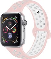 Rubberen bandje Geschikt voor Apple Watch Rose Wit 42mm-44mm