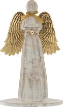 - Figuur | hout | goud | 31x2x (h)54 cm