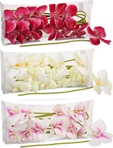 Doos | kunststof | fuchsia - creme | 23x10.5x (h)4.5 cm