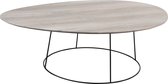 Salontafel | hout | grijs | 121x80x (h)38 cm