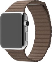 PU leather loop bandje geschikt voor de Geschikt voor Apple watch 42mm - 44mm bandje - bruin